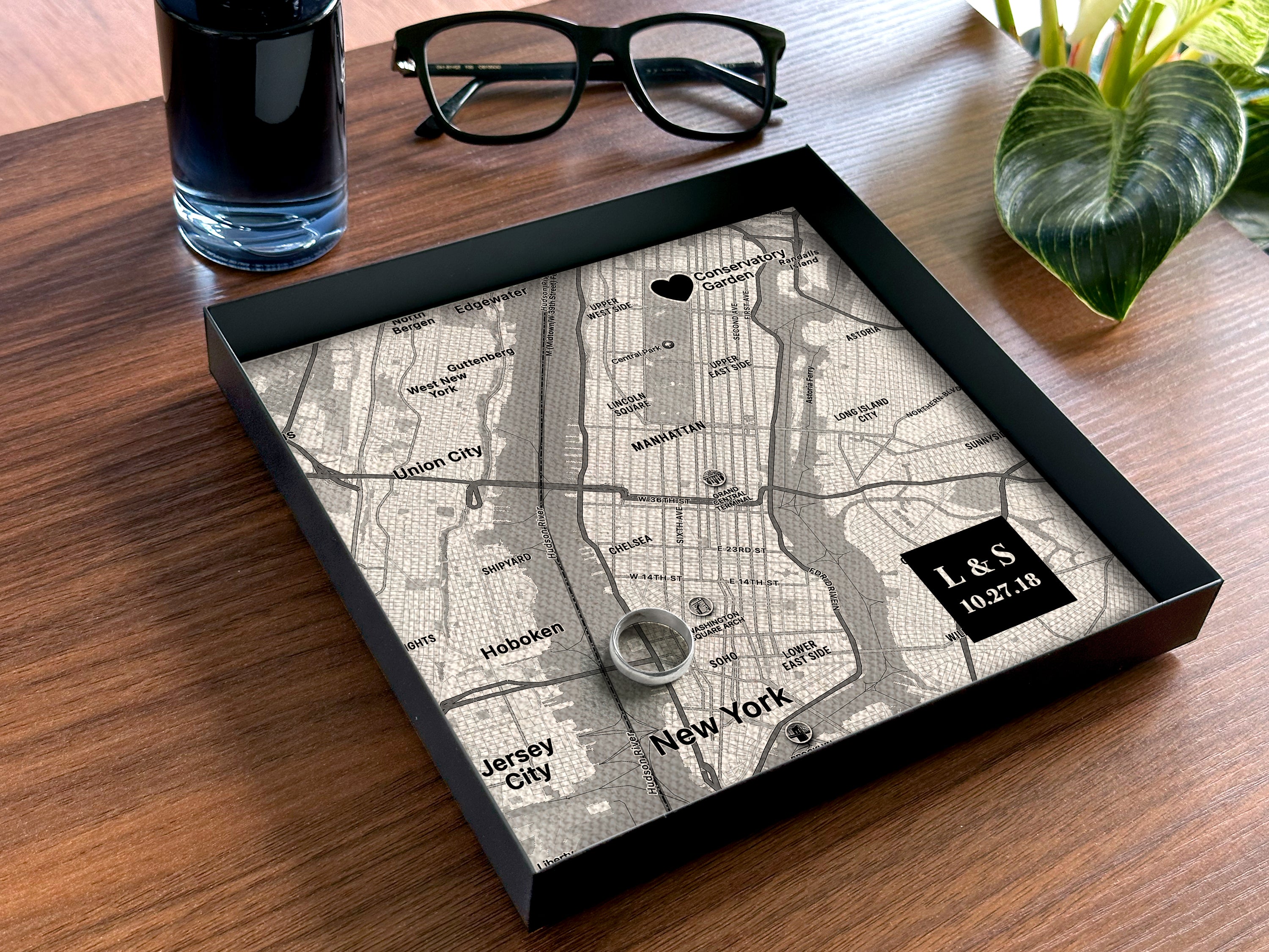 Elegant large cotton catchall tray for him