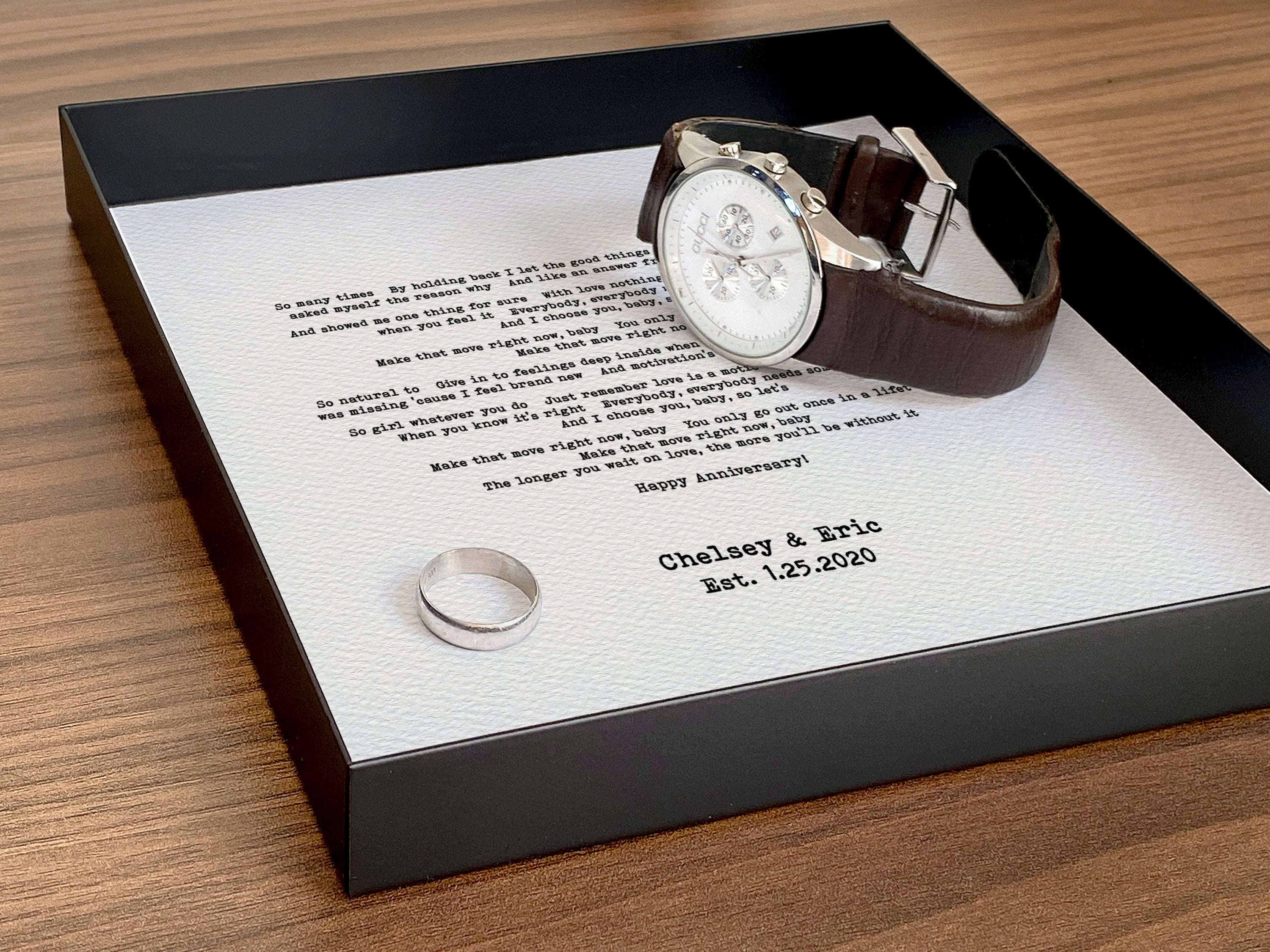 1 Year - Personalized Paper Catchall Tray