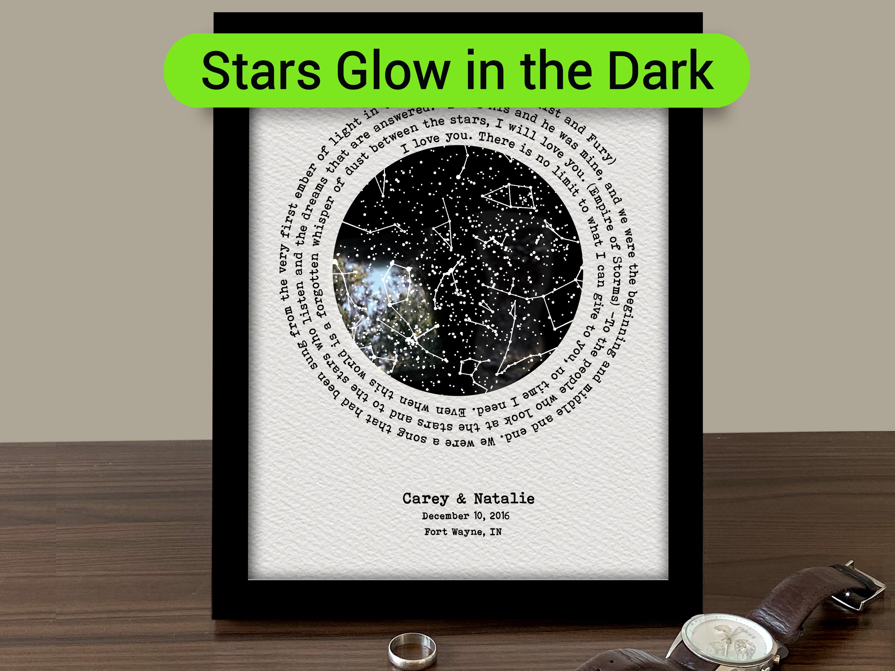 Paper Glow in the Dark Star Map