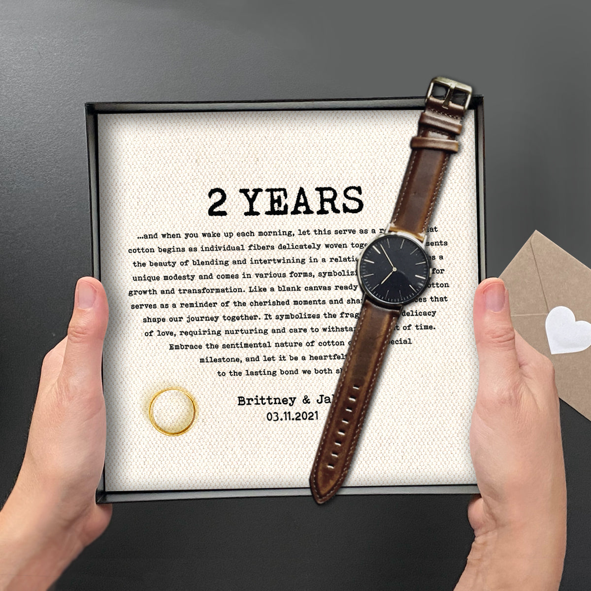 Cotton tray with custom wording