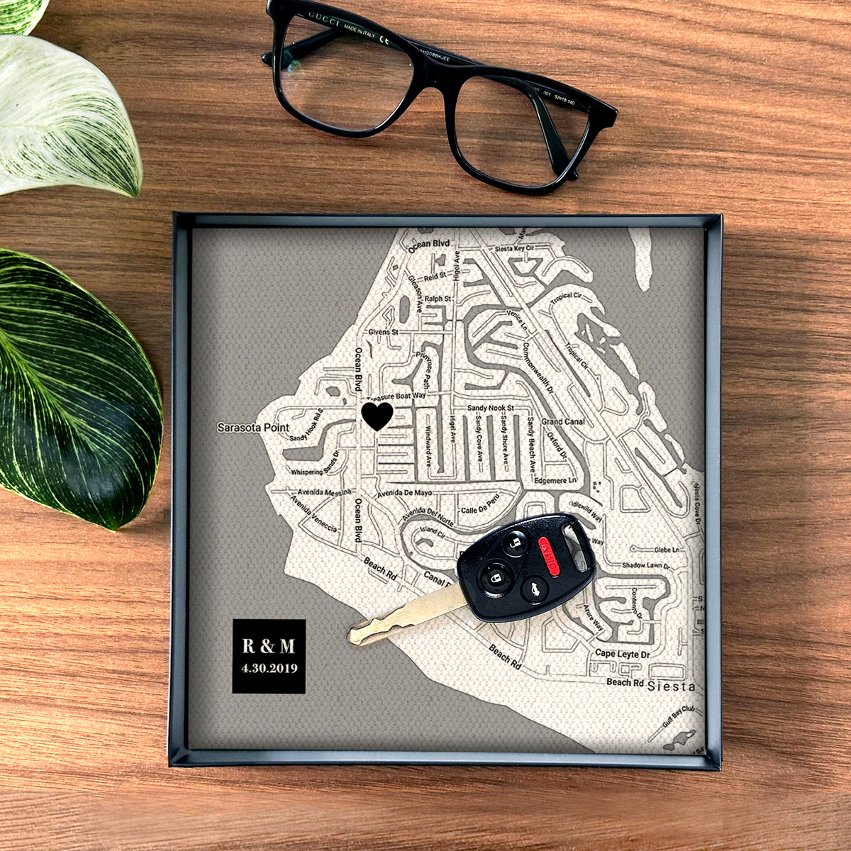 Cotton catchall tray gift for 2nd anniversary