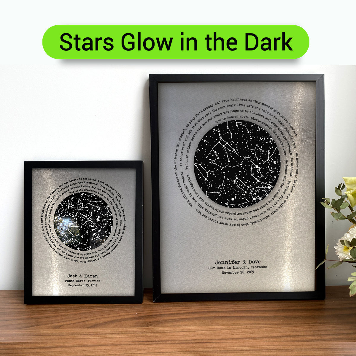 Steel Glow In The Dark Star Map