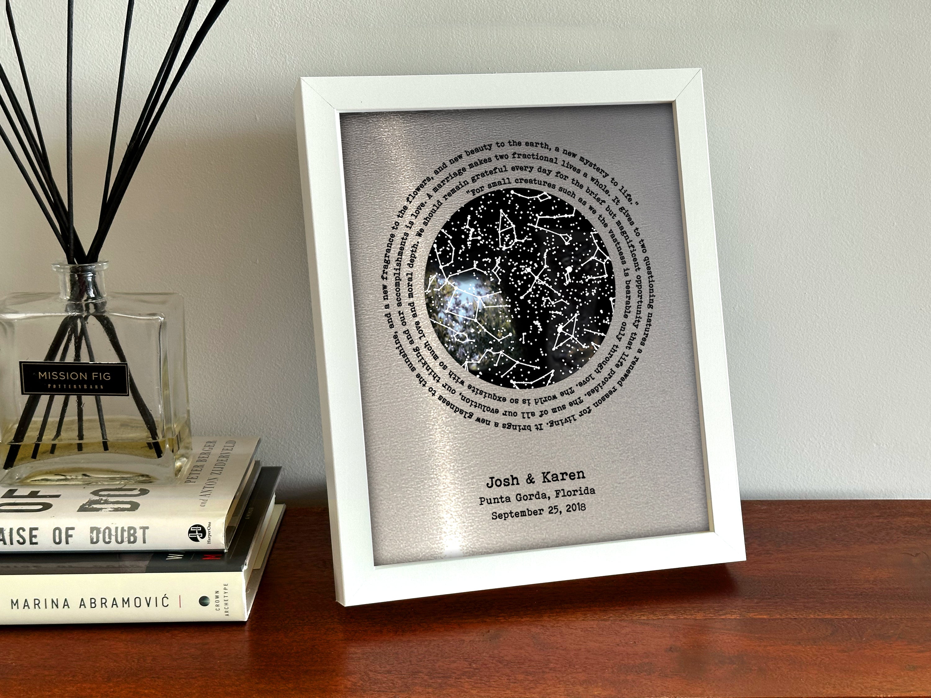 Aluminum Glow In The Dark Star Map