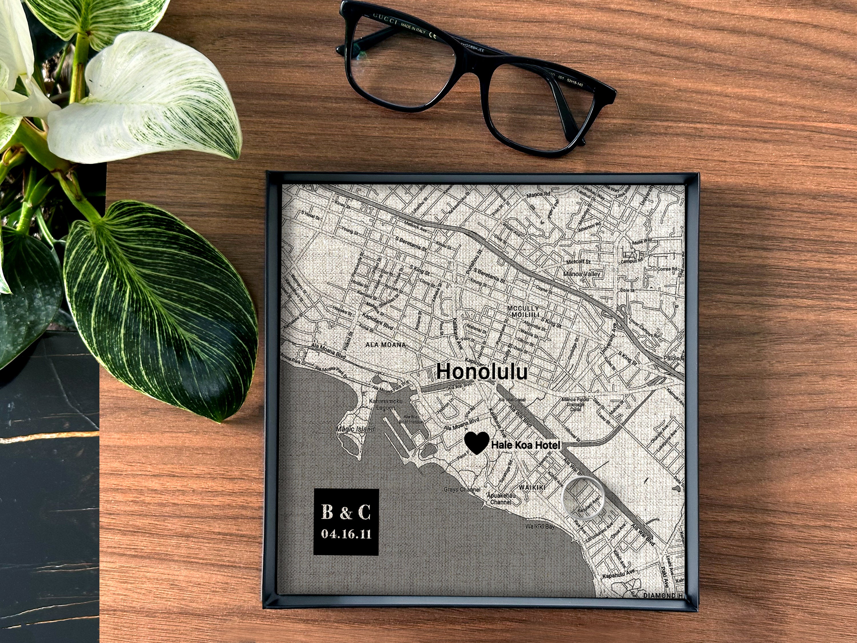 12 year anniversary git - large linen tray