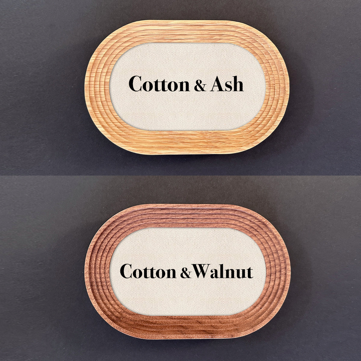 Walnut and cotton tray with wireless phone charging for 2nd Anniversary