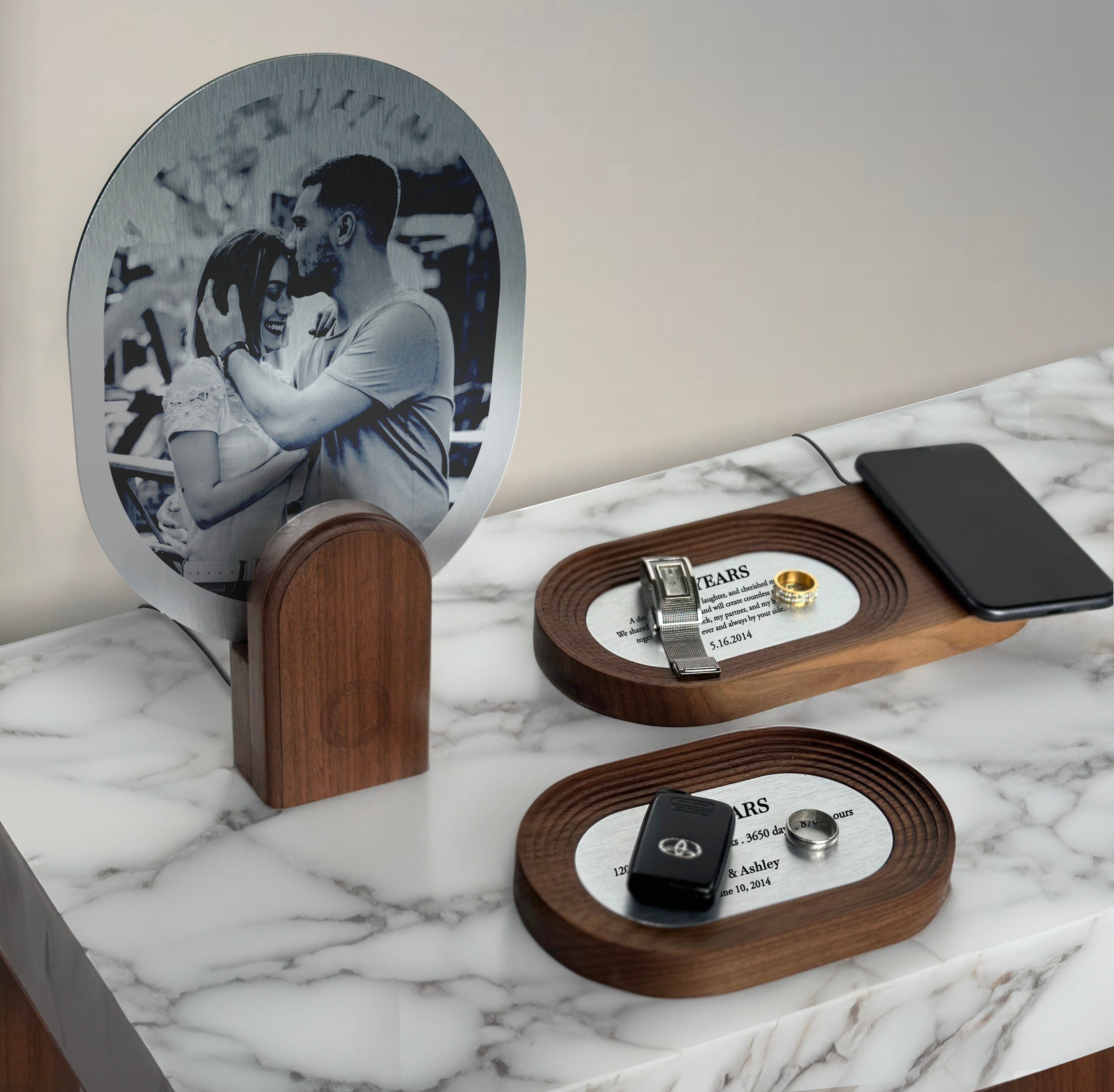 full-set of tray, charging tray and photo light