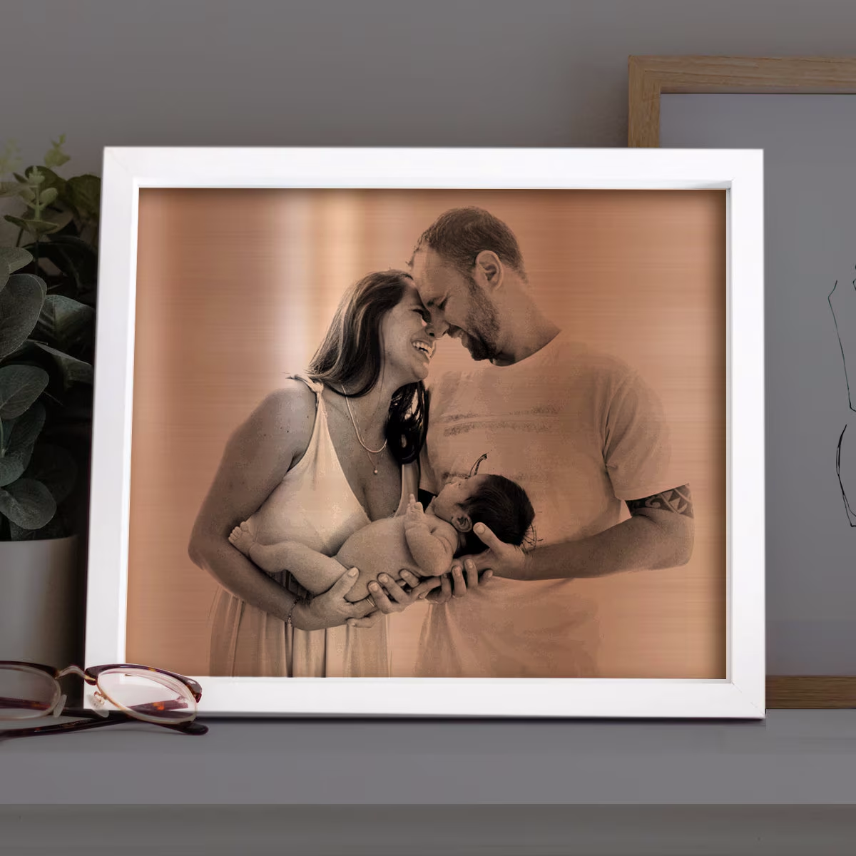 Custom wall art print on Copper