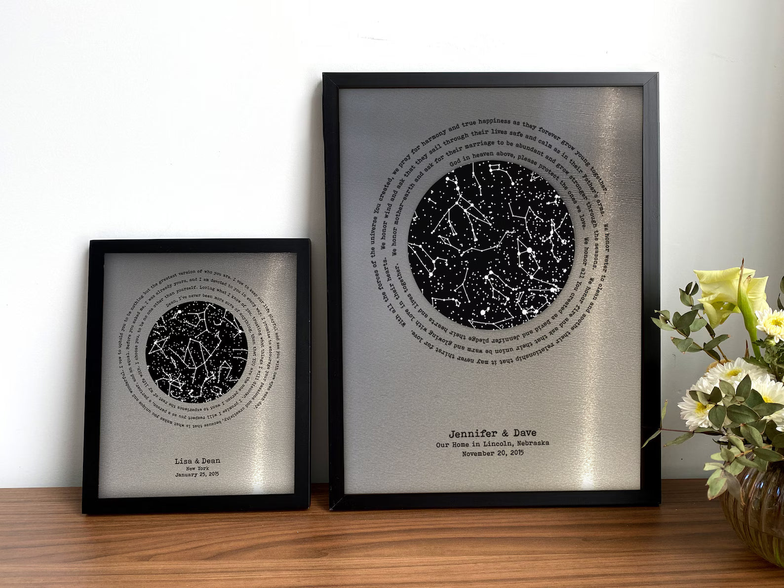 Steel Glow In The Dark Star Map - 11 anniversary gift