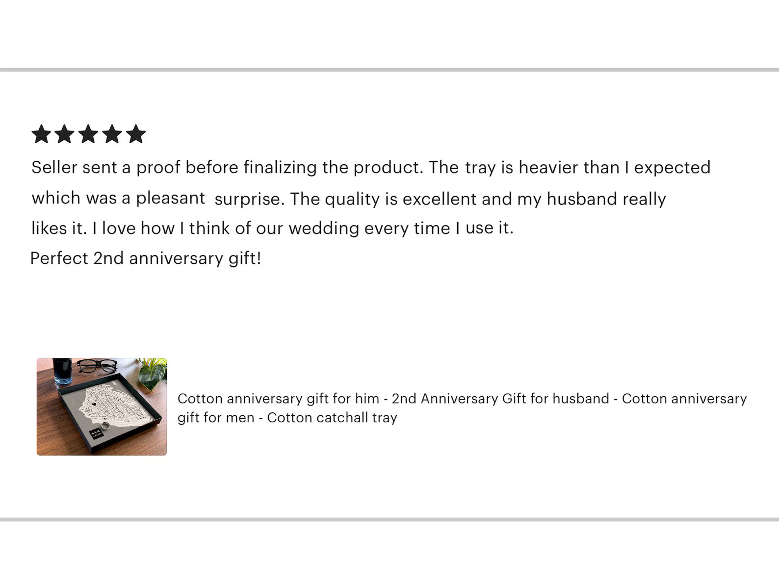 Personalized Cotton Map Tray - 2nd Anniversary Gift for Him & Her