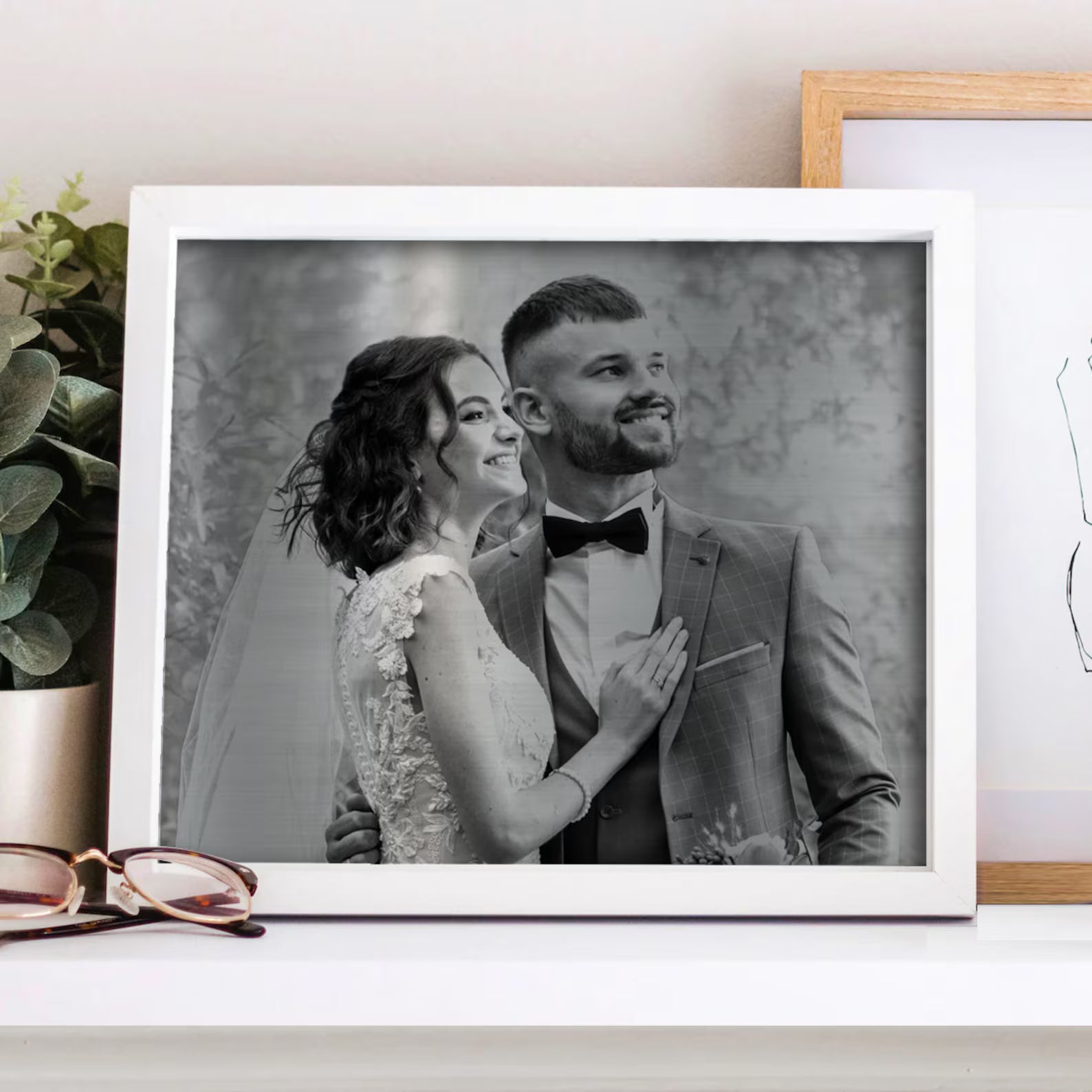 Personalized Aluminum Photo Wall Art - 10th Anniversary Gift for Him & Her