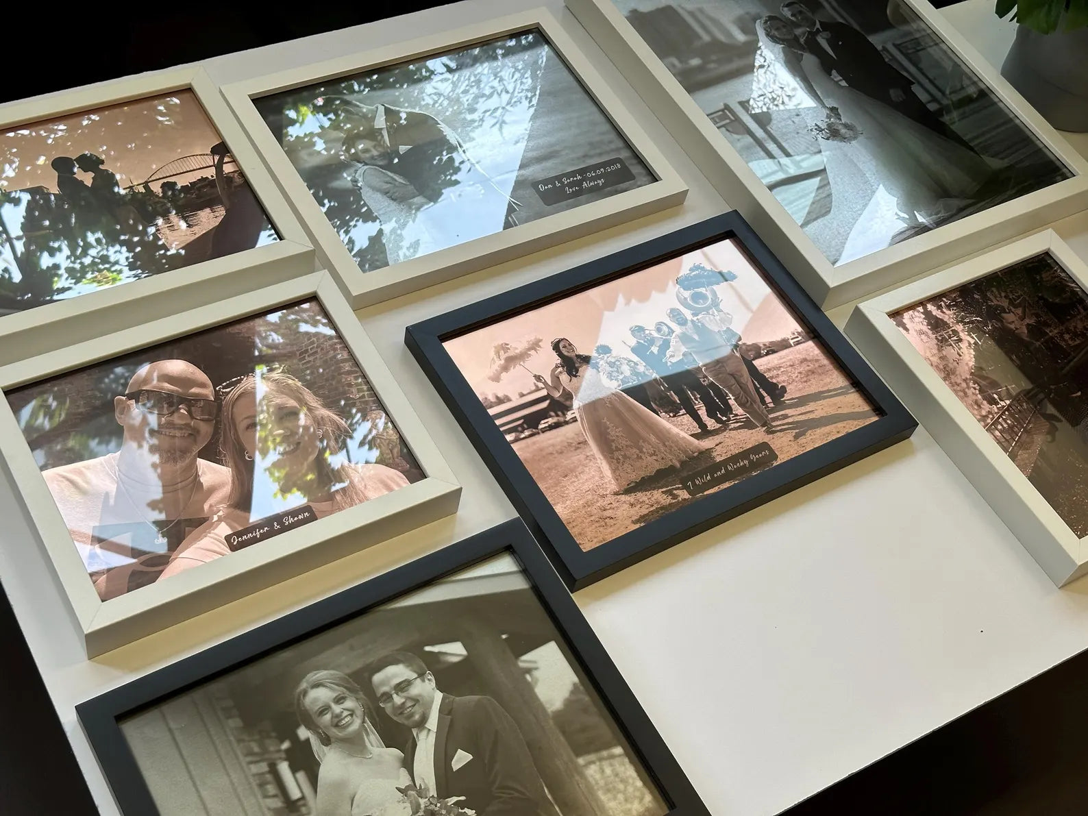 Personalized Copper Photo Wall Art - 7th Anniversary Gift for Him & Her