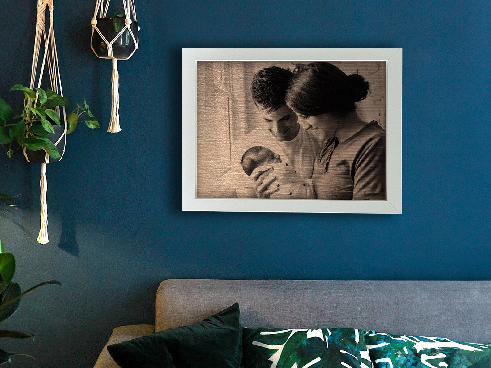 Personalized Bronze Photo Wall Art - 8th Anniversary Gift for Him & Her - 8 Year Wedding Anniversary