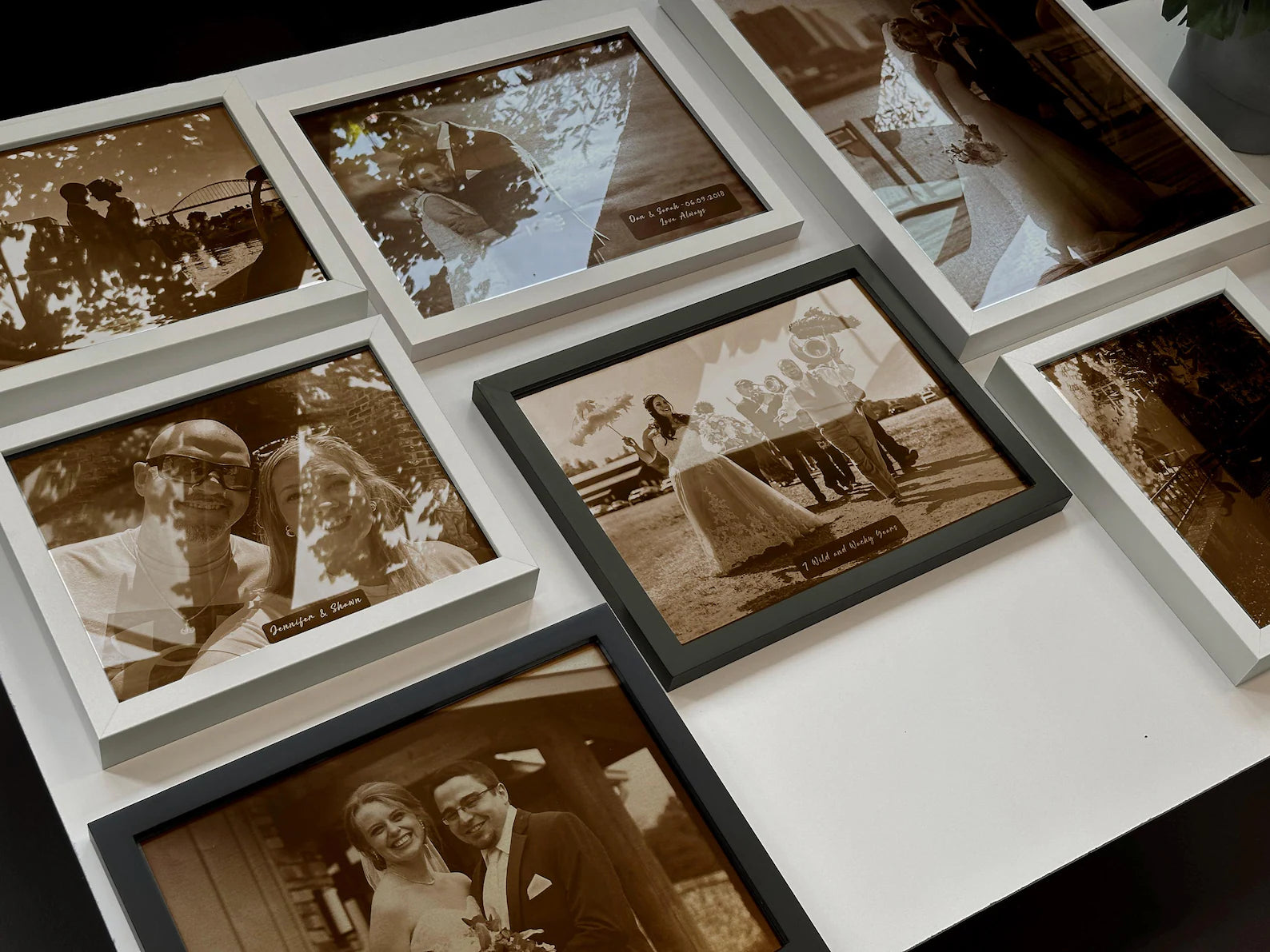 Personalized Bronze Photo Wall Art - 8th Anniversary Gift for Him & Her - 8 Year Wedding Anniversary