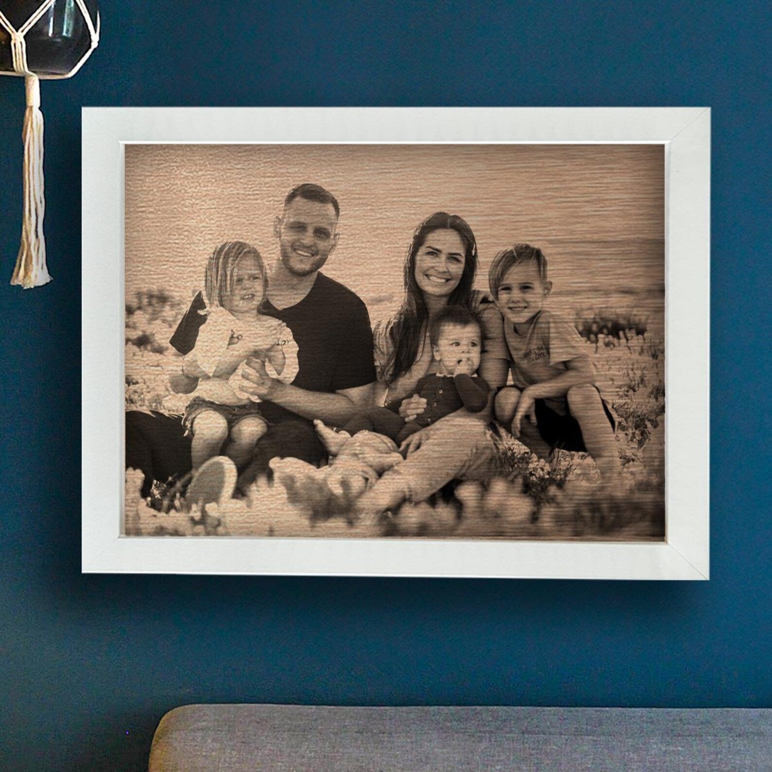 Personalized Bronze Photo Wall Art - 8th Anniversary Gift for Him & Her - 8 Year Wedding Anniversary