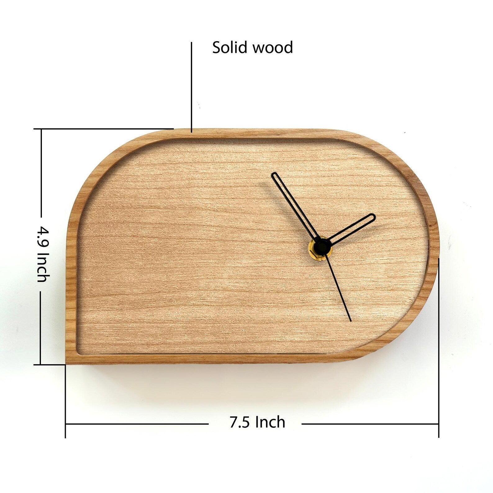Wood Anniversary Gift - Personalized 5th Anniversary Natural Wood Desk Clock - 5 Year Wedding Anniversary Gift for Him & Her
