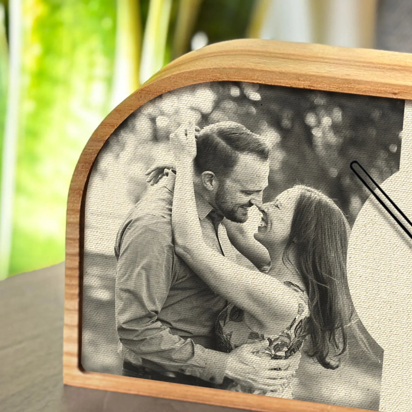 Personalized Cotton Desk Clock - 2nd Anniversary Gift for Him & Her | Handmade Bestseller