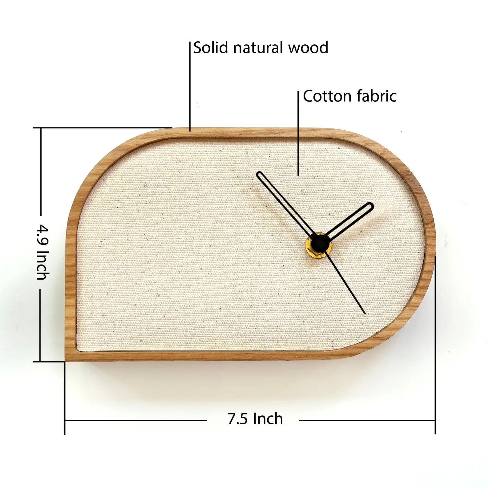 Personalized Cotton Desk Clock - 2nd Anniversary Gift for Him & Her | Handmade Bestseller