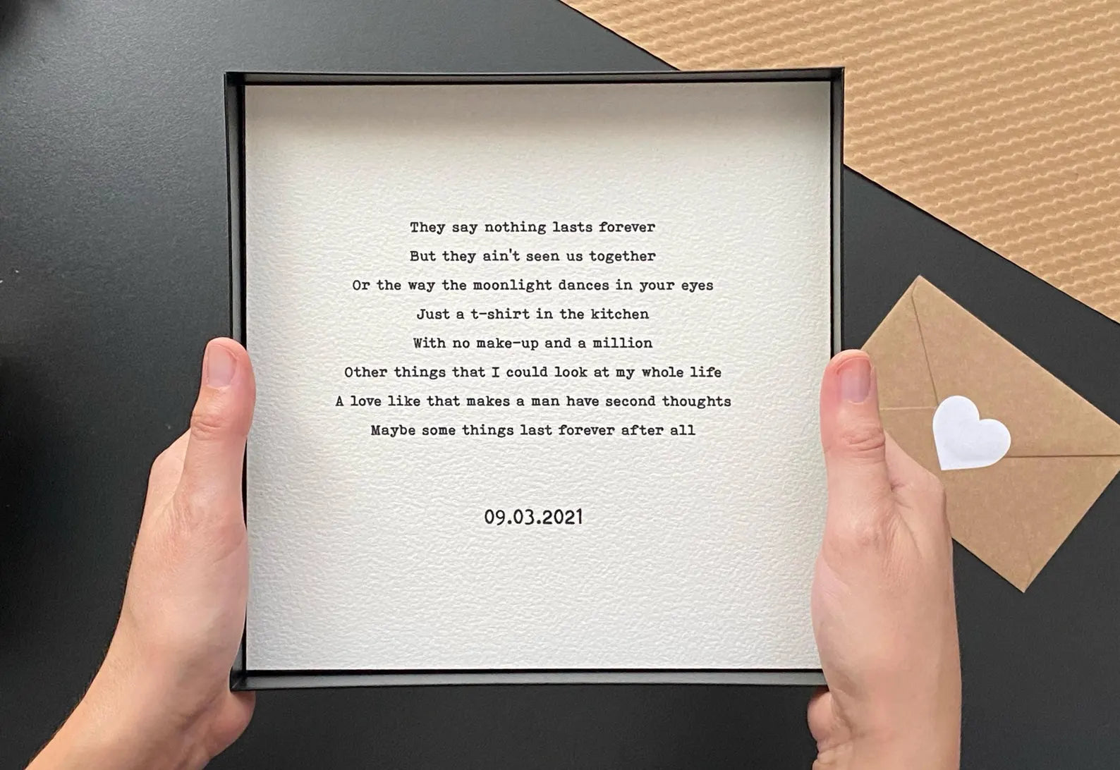Personalized Paper Catchall Tray - 1st Anniversary Gift for Him & Her | Custom Wording