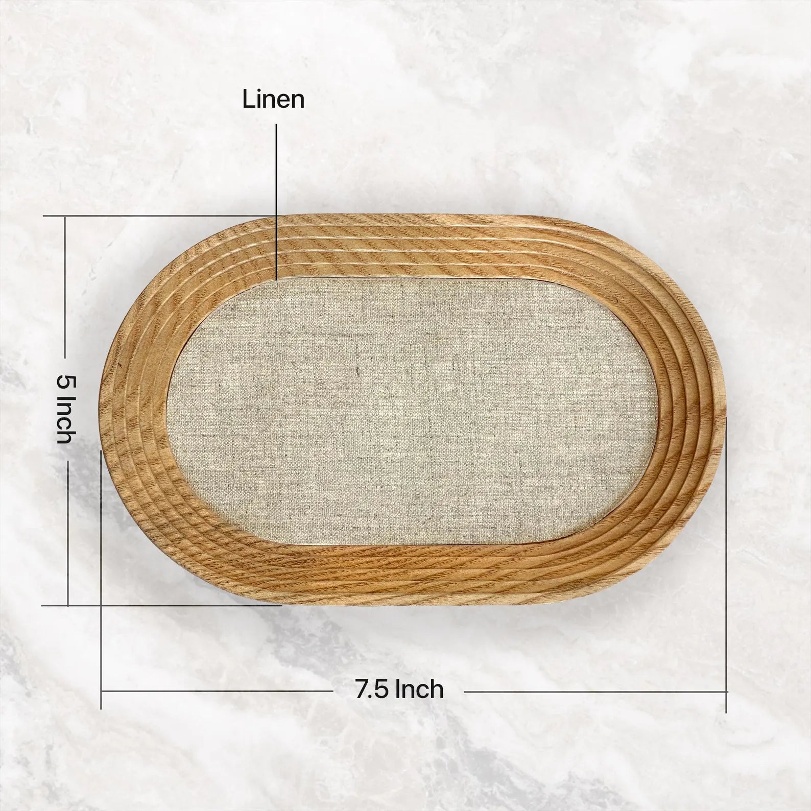 Personalized Linen Charging Tray - 12th Anniversary Gift for Him & Her | Optional Wireless Charger