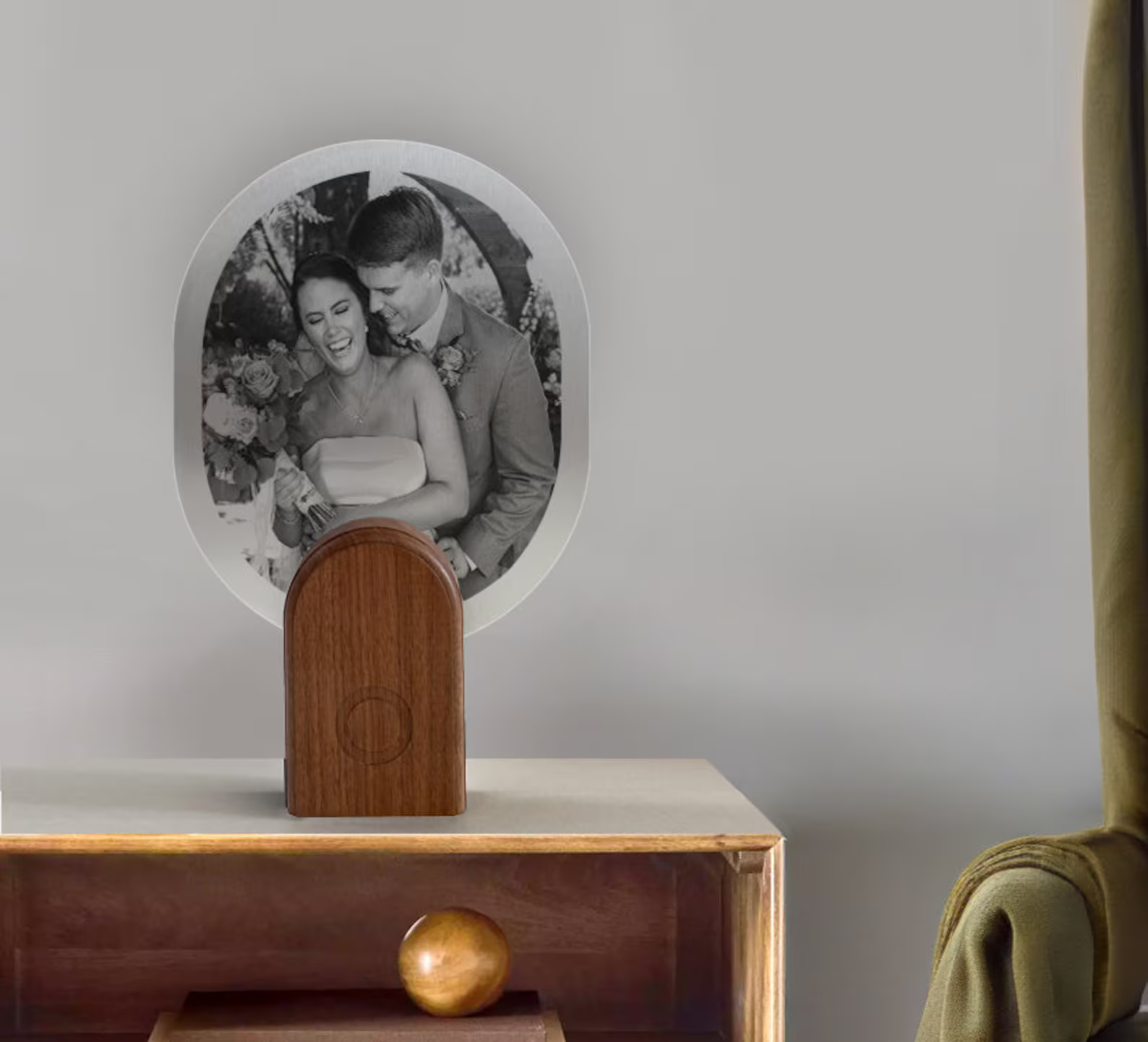 Custom picture with light stand for 10th Anniversary (bedside or living room decor)