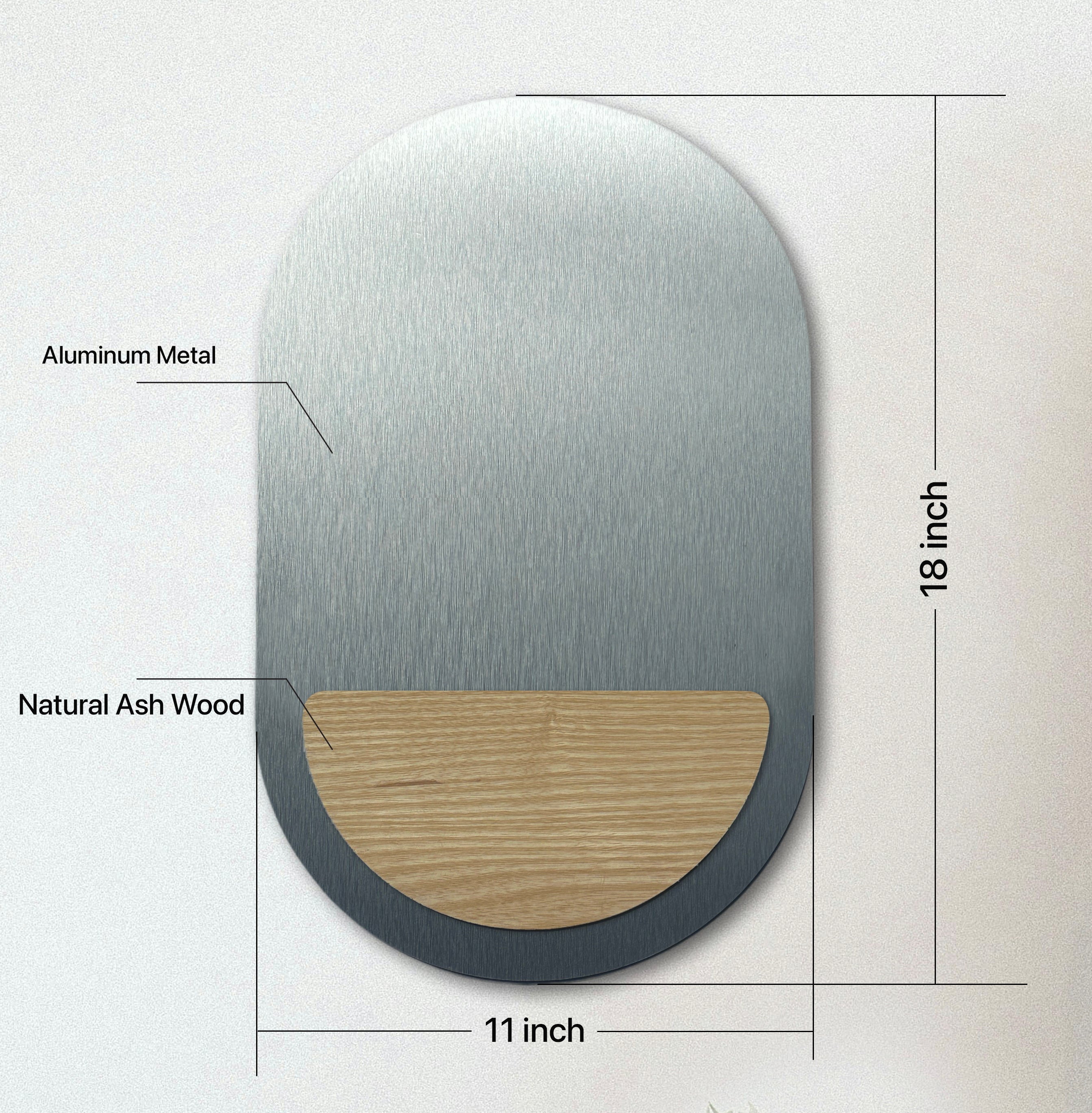 Aluminum wall art specification - 18 x 11 inch