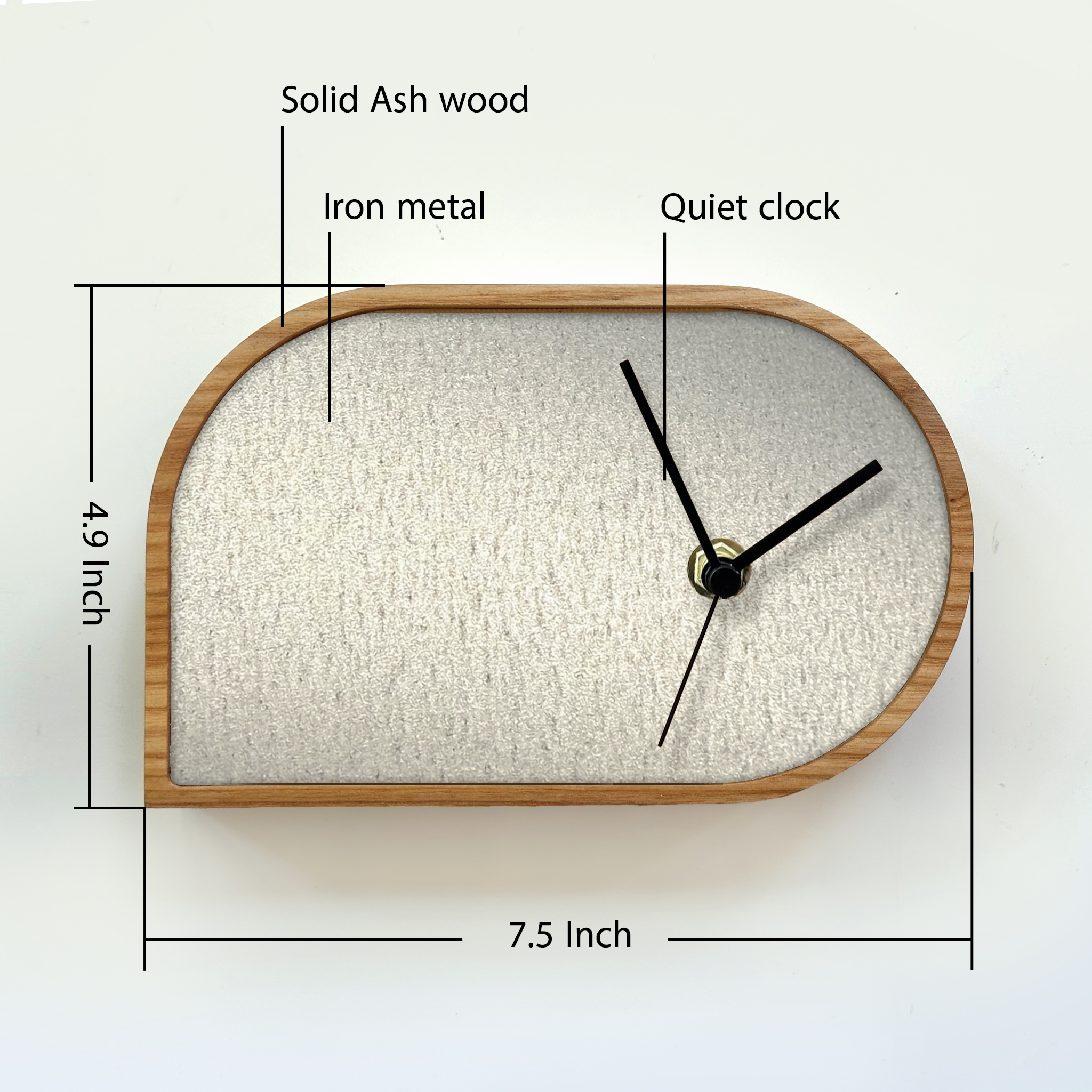 Desk clock with customization on Iron Metal