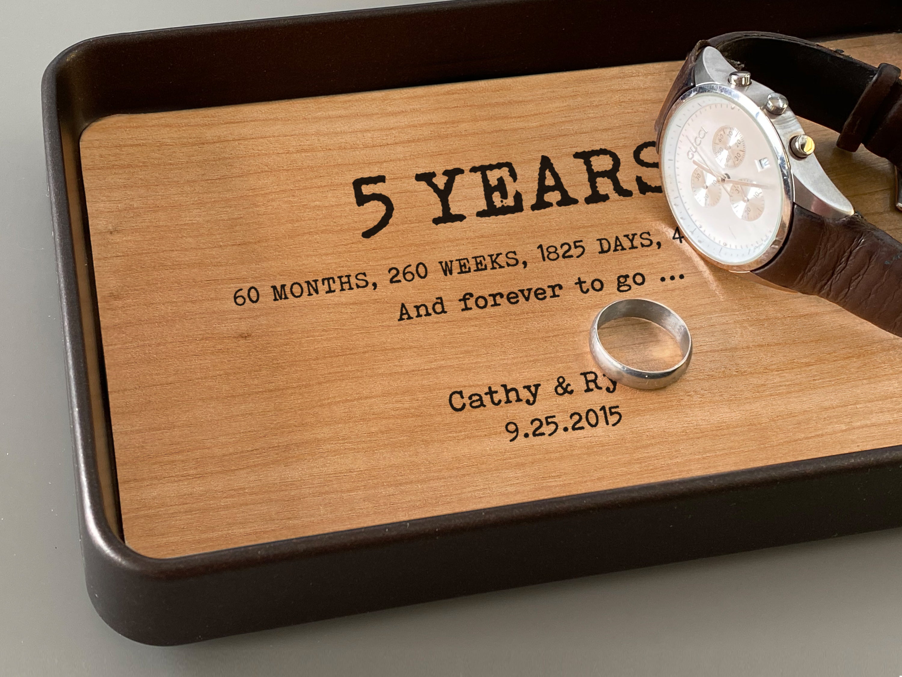Custom Wood Catchall Tray
