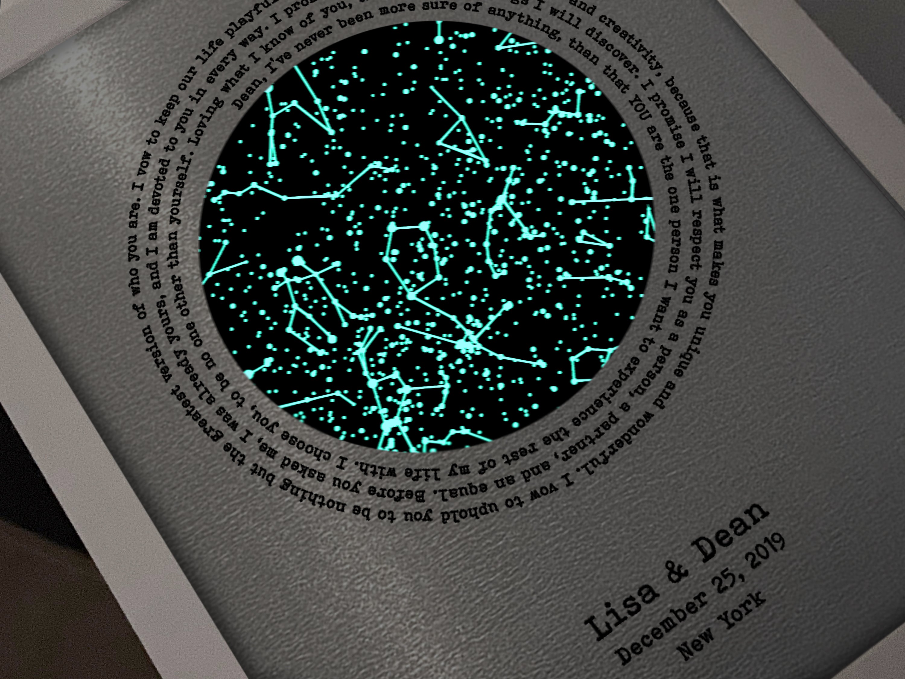 Iron Glow in the Dark Star Map