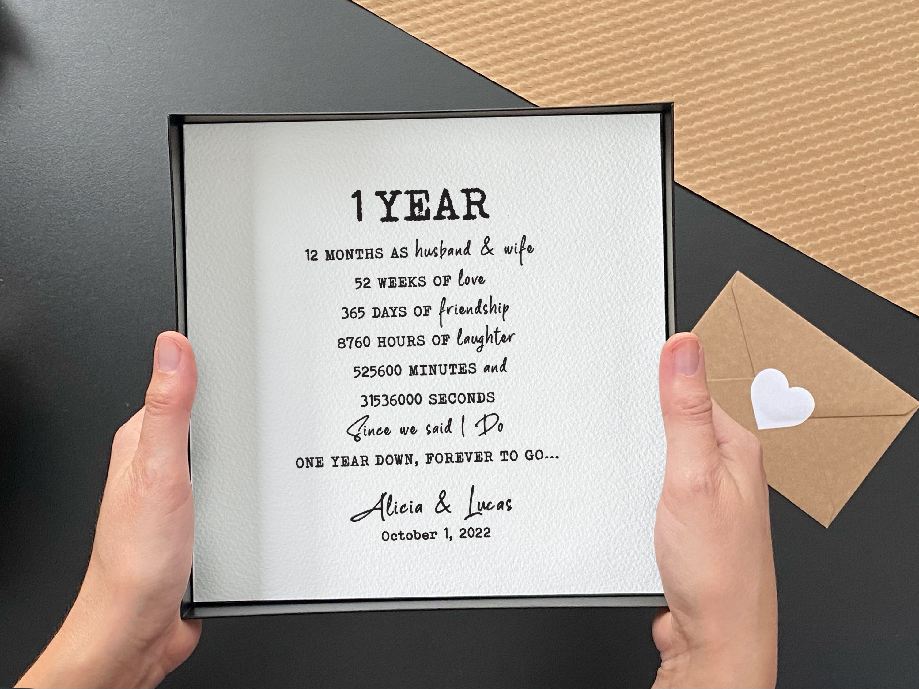 Count down tray design for firs year anniversary gift