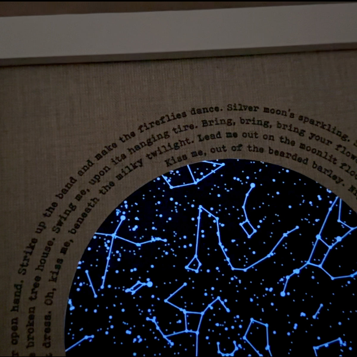 Custom Linen Glow in the Dark Star Map