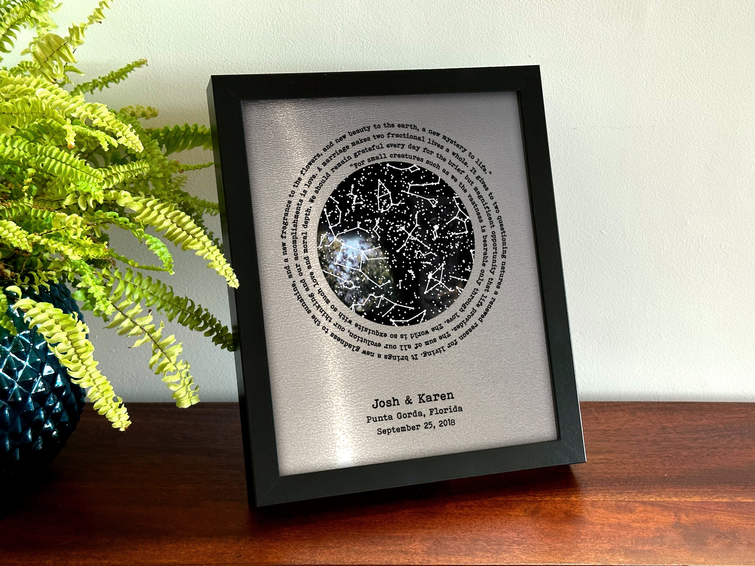 Aluminum Glow In The Dark Star Map