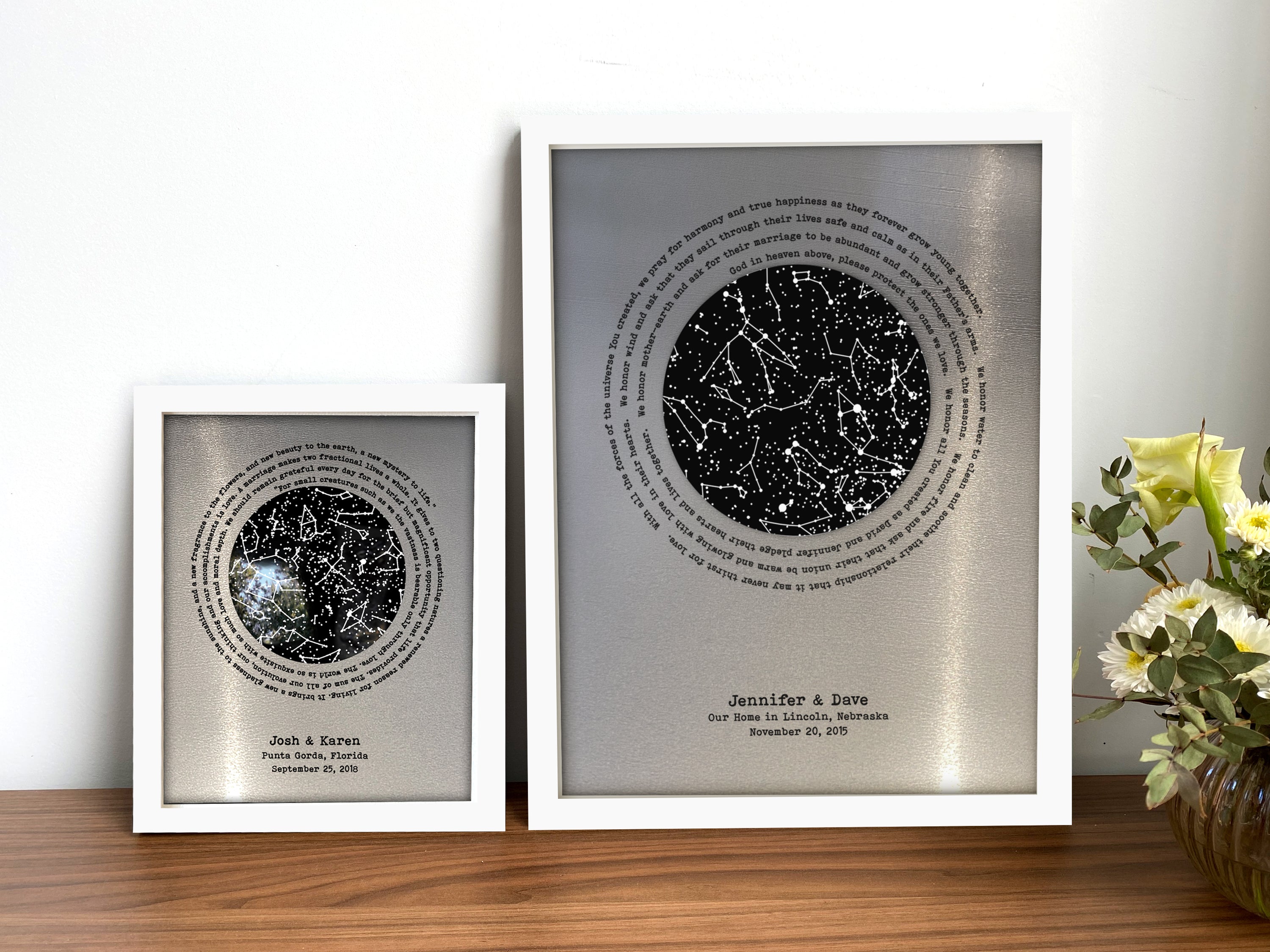 Aluminum Glow In The Dark Star Map