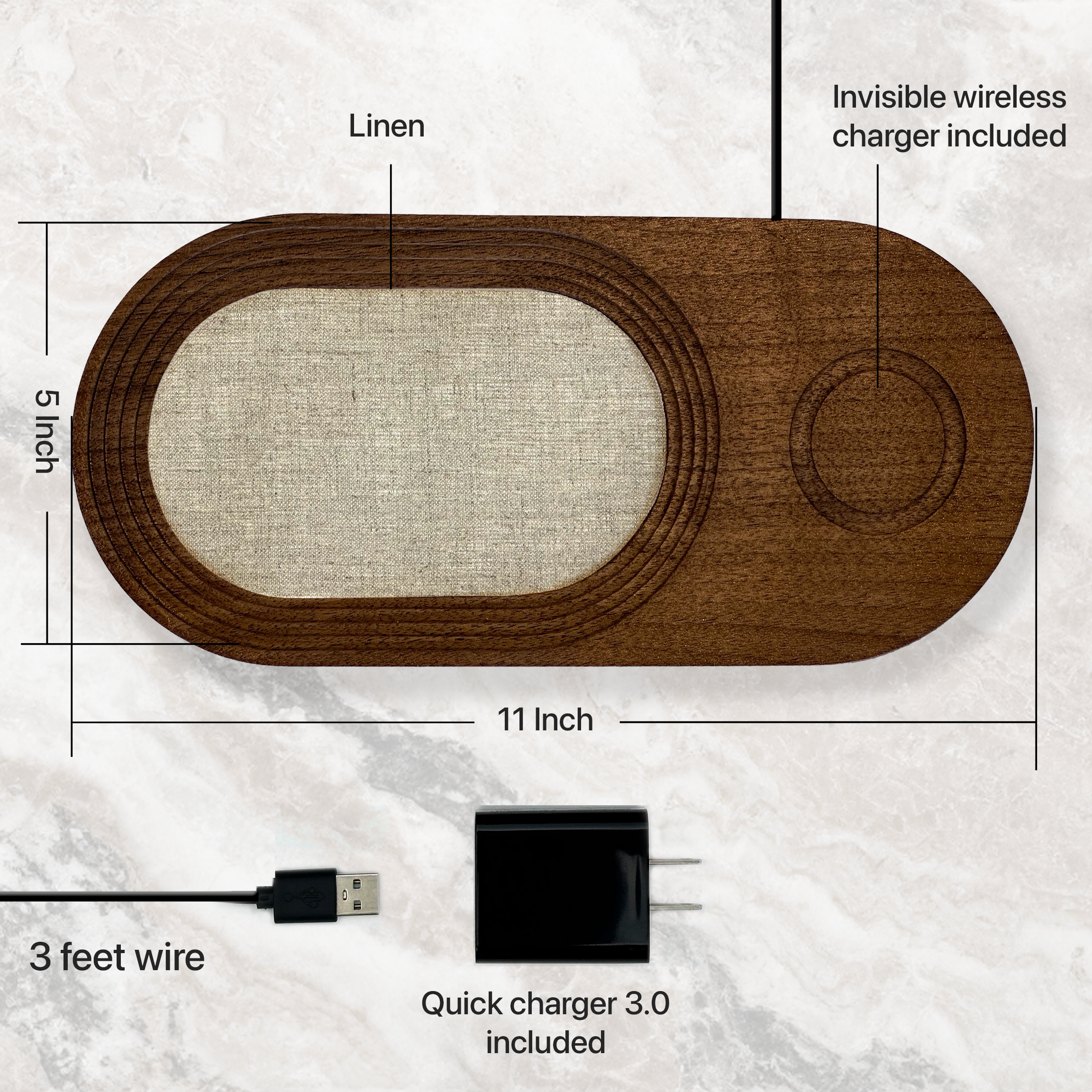 Customizable tray for 4th linen anniversary celebration - Use as key tray, ring dish or jewelry tray