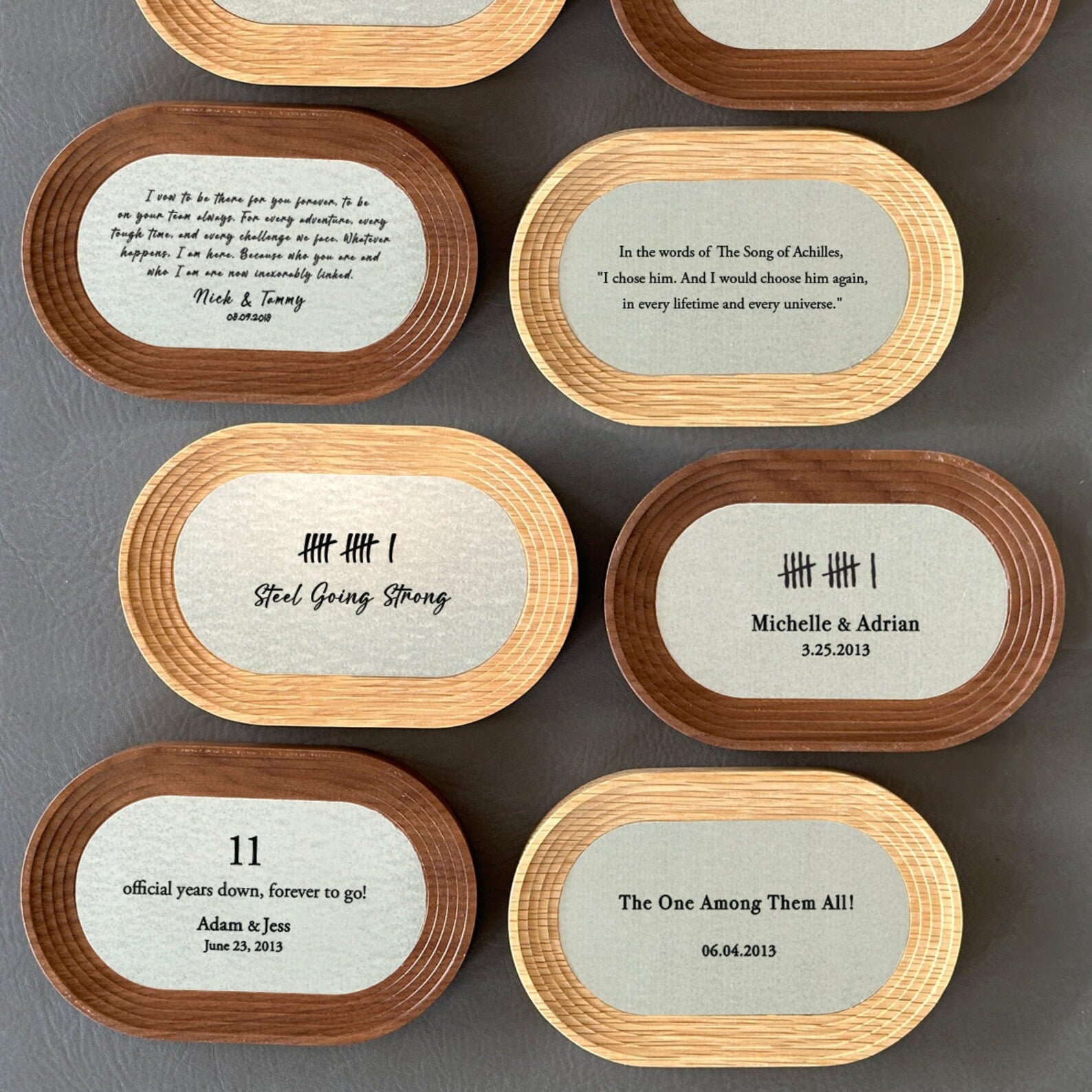 Personalized Iron Catchall Tray - 11th Anniversary Gift for Him & Her
