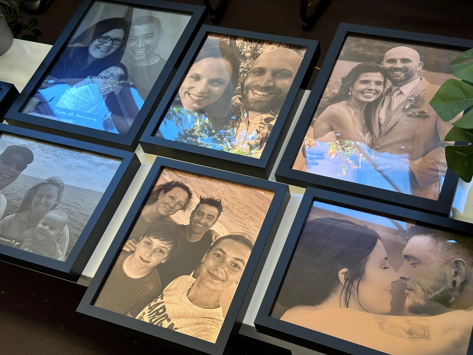 Personalized Copper Photo Wall Art - 7th Anniversary Gift for Him & Her