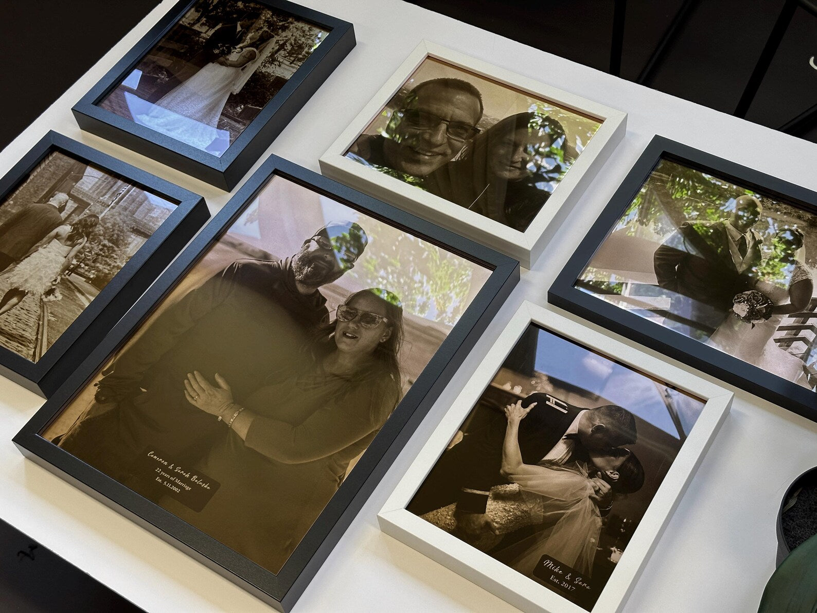 Personalized Bronze Photo Wall Art - 8th Anniversary Gift for Him & Her - 8 Year Wedding Anniversary