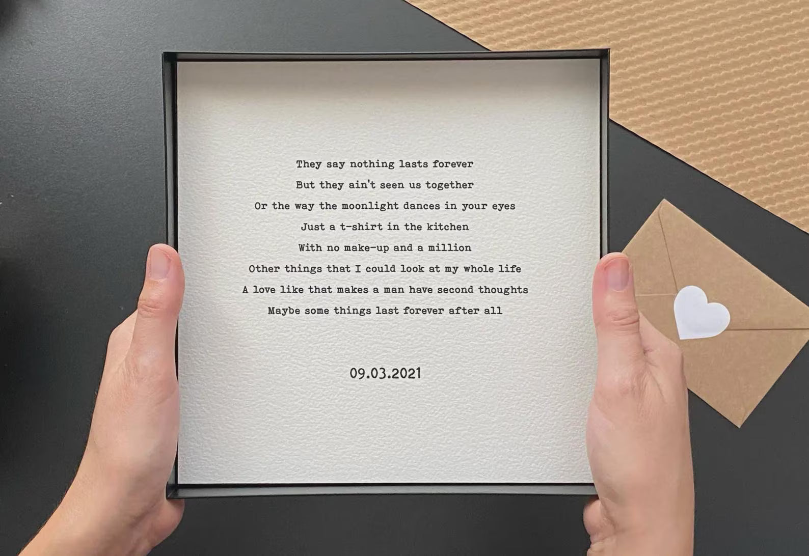 Personalized Paper Catchall Tray - 1st Anniversary Gift for Him & Her | Custom Wording