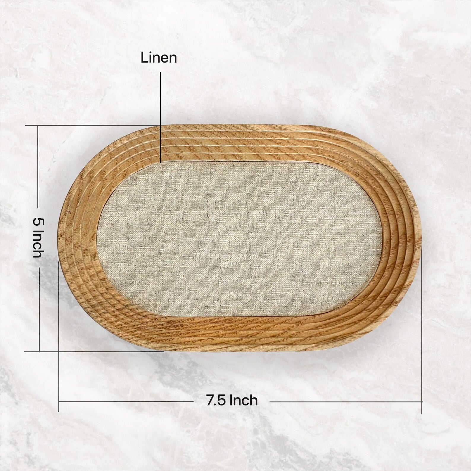 Personalized Linen Charging Tray - 4th Anniversary Gift for Him & Her | Wireless Phone Charger