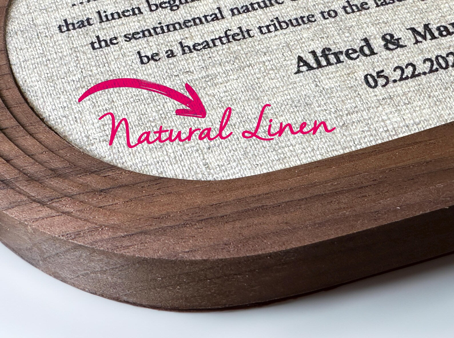 Personalized Linen Charging Tray - 4th Anniversary Gift for Him & Her | Wireless Phone Charger