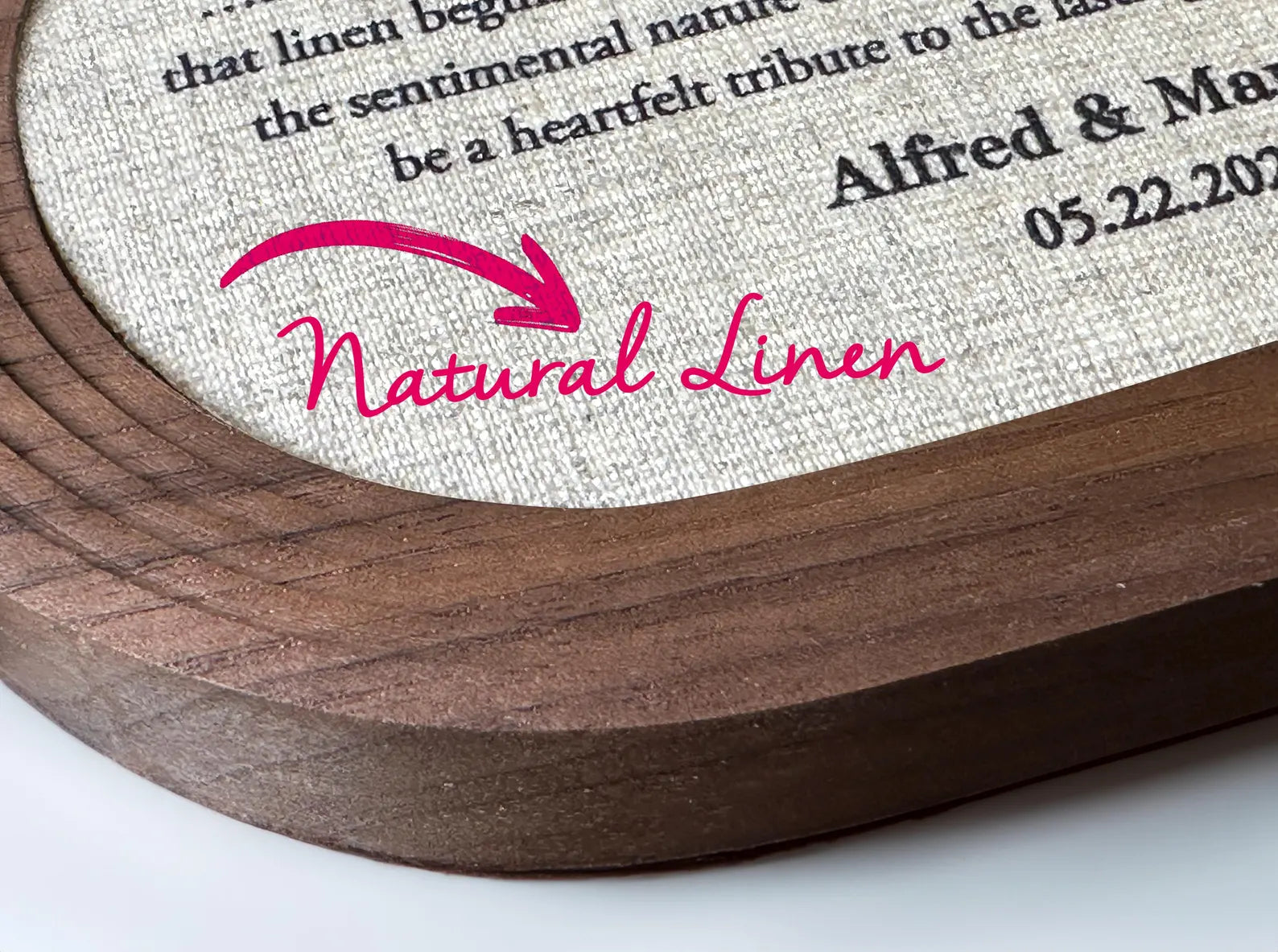Personalized Linen Charging Tray - 12th Anniversary Gift for Him & Her | Optional Wireless Charger