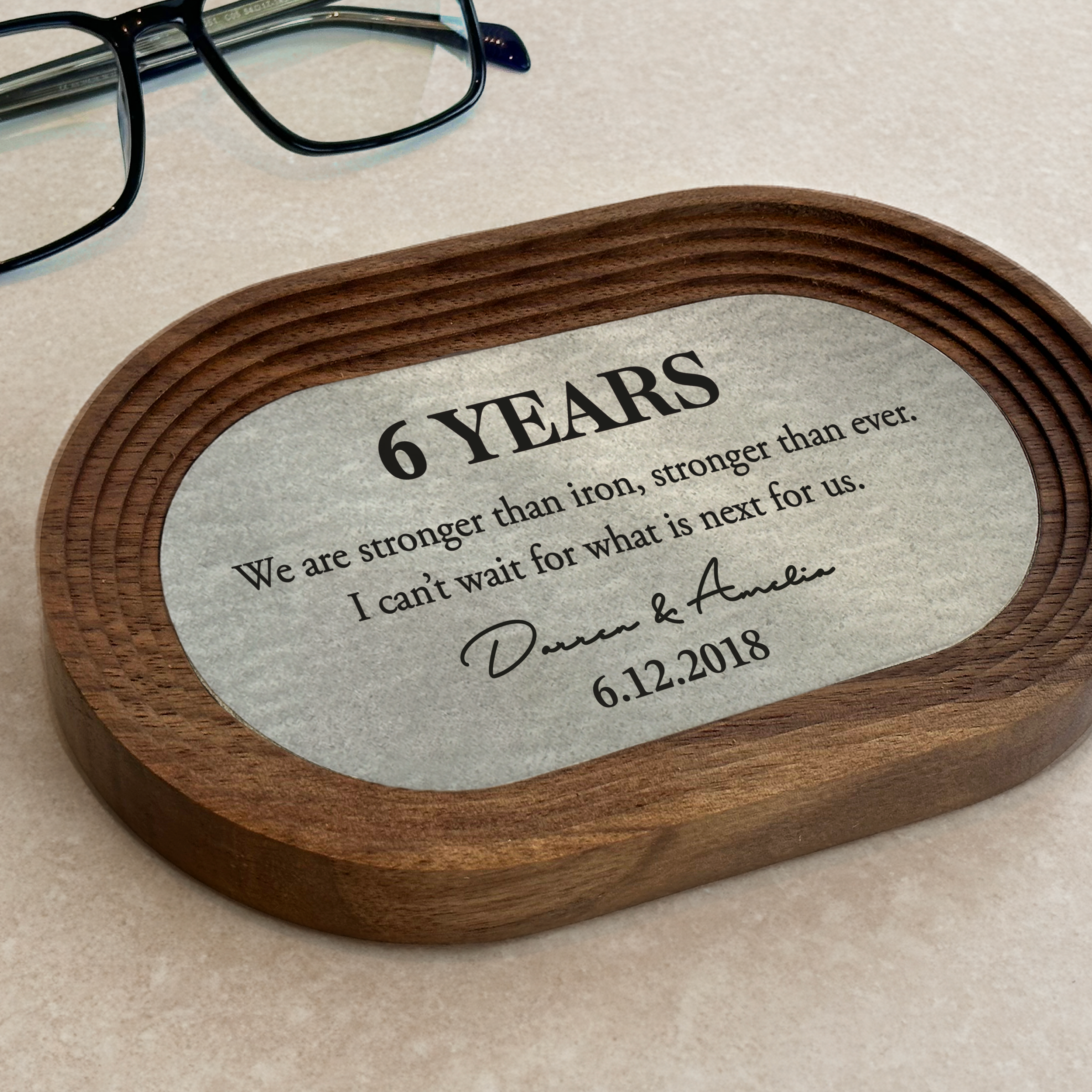 Catchall tray with customization on Iron