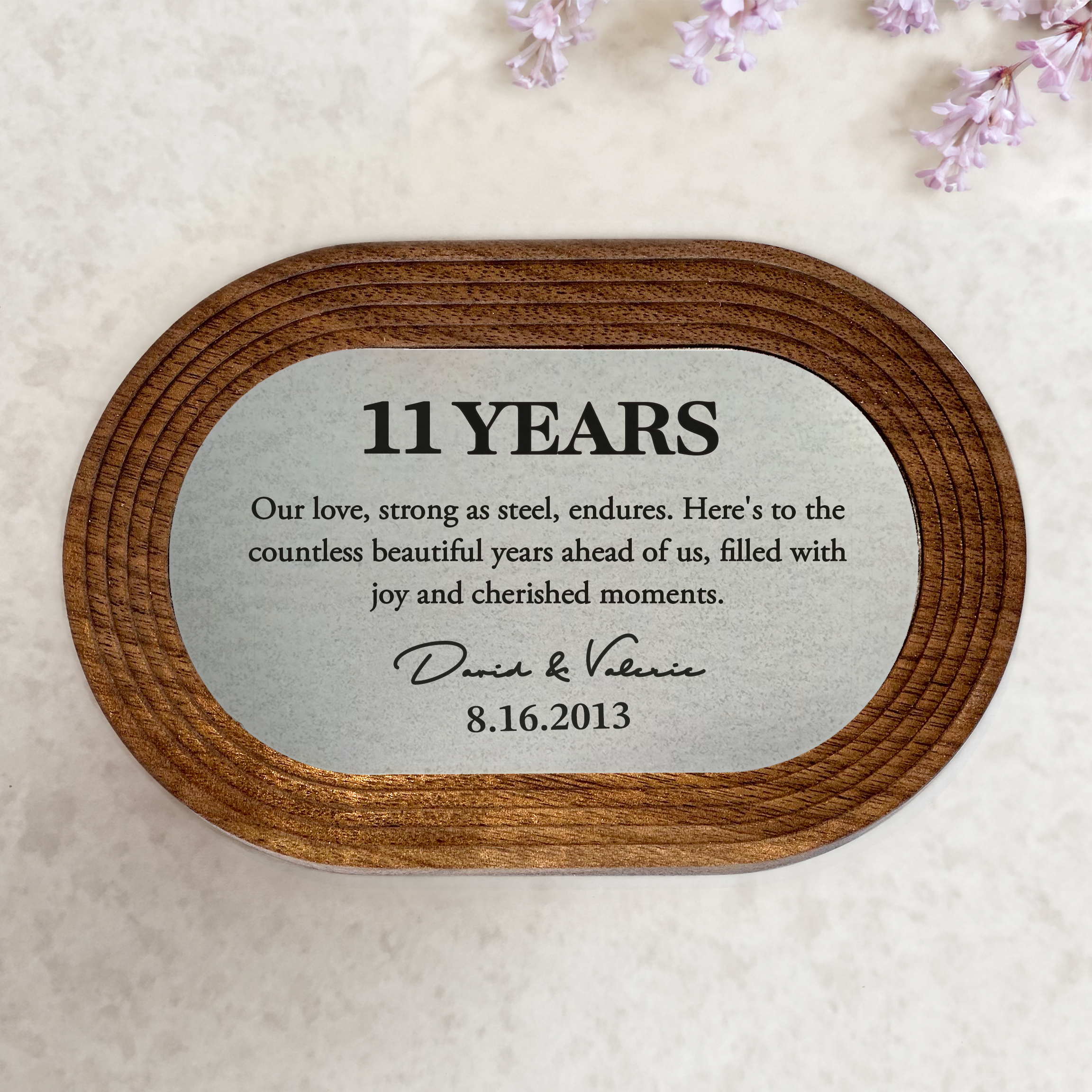 Catchall tray with customization on steel